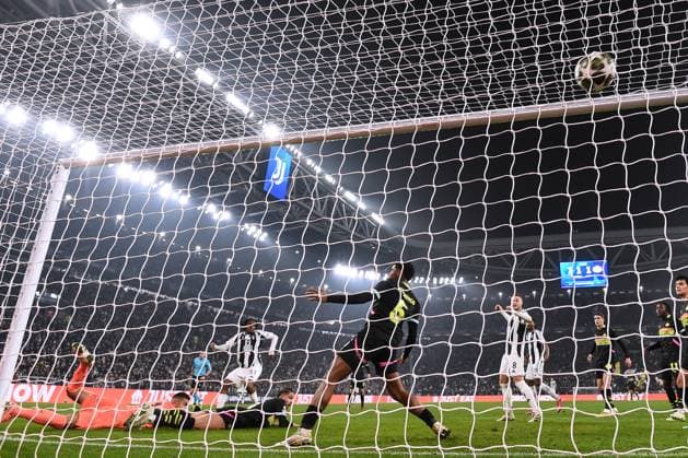 Sport Bilder des Tages Db Torino 11 02 2025 - Champions League Juventus-PSV Eindhoven foto Daniele Buffa Image nella foto: gol Samuel Mbangula 