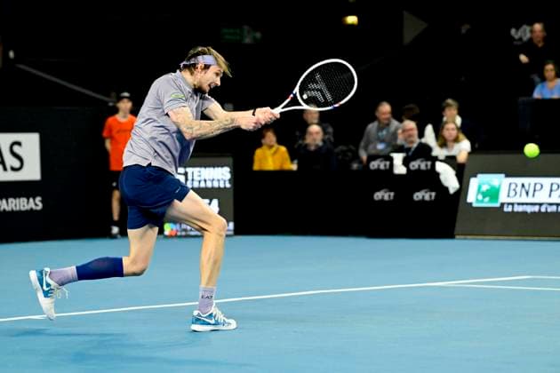 TENNIS : Open 13 Provence 2025 - Marseille - 11 02 2025 L Open 13 Provence se dispute du 10 au 16 fÃ vrier 2025 au Palais des Sports de Marseille. Alexander Bublik (KAZ) MarseilleFrance  Copyright: xWilliamxCannarellax