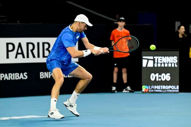 TENNIS : Open 13 Provence 2025 - Marseille - 11 02 2025 L Open 13 Provence se dispute du 10 au 16 fÃ vrier 2025 au Palais des Sports de Marseille. Benjamin Bonzi (FRA) MarseilleFrance  Copyright: xWilliamxCannarellax