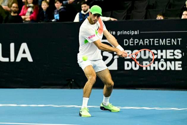 TENNIS : Open 13 Provence 2025 - Marseille - 11 02 2025 L Open 13 Provence se dispute du 10 au 16 fÃ vrier 2025 au Palais des Sports de Marseille. Nuno Borges (POR) MarseilleFrance  Copyright: xWilliamxCannarellax