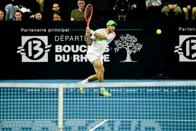 TENNIS : Open 13 Provence 2025 - Marseille - 11 02 2025 L Open 13 Provence se dispute du 10 au 16 fÃ vrier 2025 au Palais des Sports de Marseille. Nuno Borges (POR) MarseilleFrance  Copyright: xWilliamxCannarellax