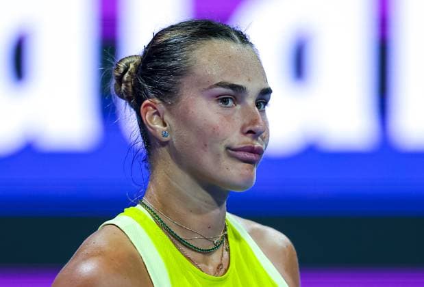 WTA, Tennis Damen QATAR OPEN TENNIS TOURNAMENT ROUND OF 32 Aryna Sabalenka competes in her round of 32 match against Ekaterina Alexandrova during the WTA Qatar TotalEnergies Open 2025 tennis tournament at the Khalifa International Tennis Complex in Doha, Qatar, on February 11, 2025. Copyright: xNOUSHADx