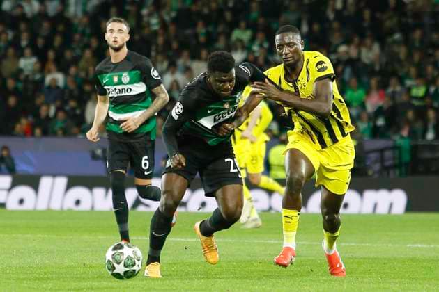 Champions league sporting x borussia dortmund Lisbon (pt), 11 02 2025 - champions league sporting x borussia dortmund - b.dortimund player during the match between sporting x b.dortimund, valid for the first leg of the uefa champions league knockout stage, held at the jose alvalade stadium, in lisbon, on tuesday night, (11). (Foto: Alexandre Gomes Thenews2 imago images) SPO  Copyright: xALEXANDRExGOMESx