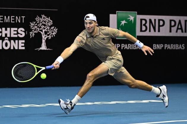 Open 13 Provence - Marseille Jan-Lennard Struff (GER) during his first round match at the Open 13 Provence in Marseille, on February, 11, 2025. Photo by Corinne Dubreuil ABACAPRESS.COM Marseille France  Copyright: xDubreuilxCorinne ABACAx