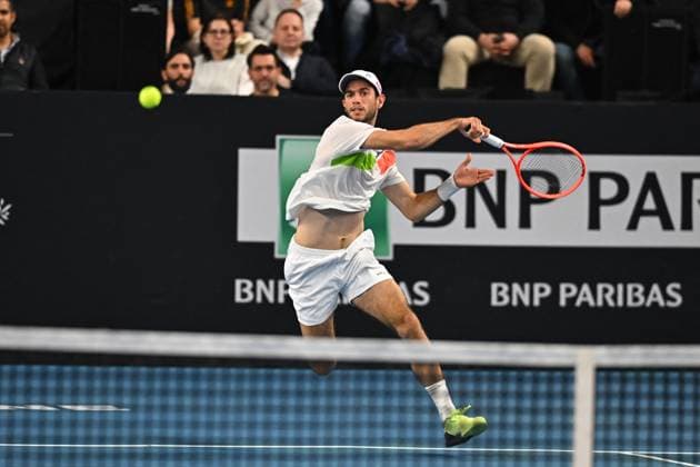 Open 13 Provence - Marseille Nuno Borges (POR) during his first round match at the Open 13 Provence in Marseille, on February, 11, 2025. Photo by Corinne Dubreuil ABACAPRESS.COM Marseille France  Copyright: xDubreuilxCorinne ABACAx