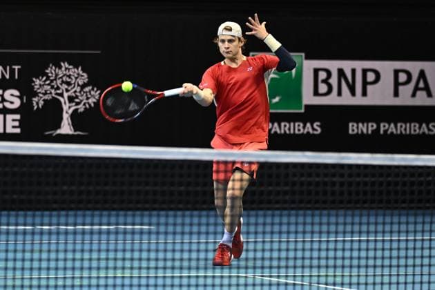 Open 13 Provence - Marseille Zizou Bergs (BEL) during his first round match at the Open 13 Provence in Marseille, on February, 11, 2025. Photo by Corinne Dubreuil ABACAPRESS.COM Marseille France  Copyright: xDubreuilxCorinne ABACAx