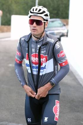 Swiss Silvan Dillier of Alpecin-Deceuninck pictured during a training session on the media day of Alpecin-Deceuninck cycling team in Pedreguer, Spain, Wednesday 12 February 2025, in preparation of the upcoming season. JOMAxGARCIA  x112315418x
