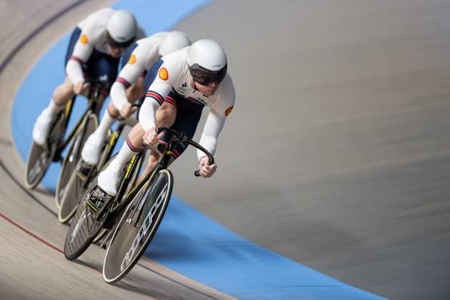 Track Cycling, UEC EUROPEAN CHAMPIONSHIPS, Men s Team Sprint Qualifying, 12 02 2025 Team Great Britain LEDINGHAM HORN Harry, NORRIS Hayden, RADFORD Charles Harry all GBR Heusden Zolder Copyright: xMarcelxHilgerx