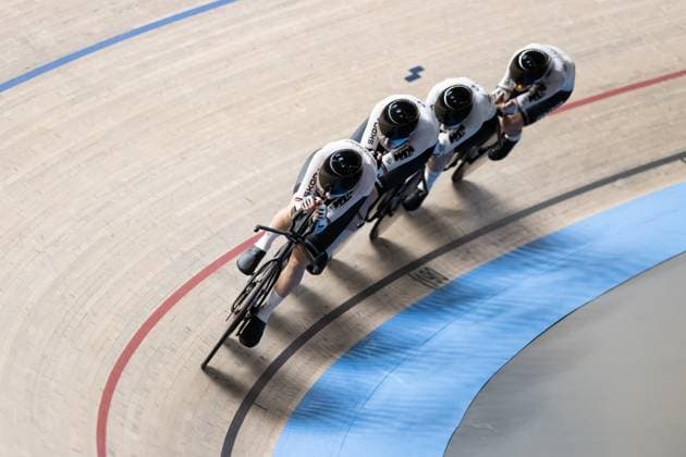 Track Cycling, UEC EUROPEAN CHAMPIONSHIPS, Women s Team Pursuit Qualifying, 12 02 2025 Team Germany BRAUSSE Franziska, KLEIN Lisa, KROGER Mieke, SUSSEMILCH Laura all GER Heusden Zolder Copyright: xMarcelxHilgerx
