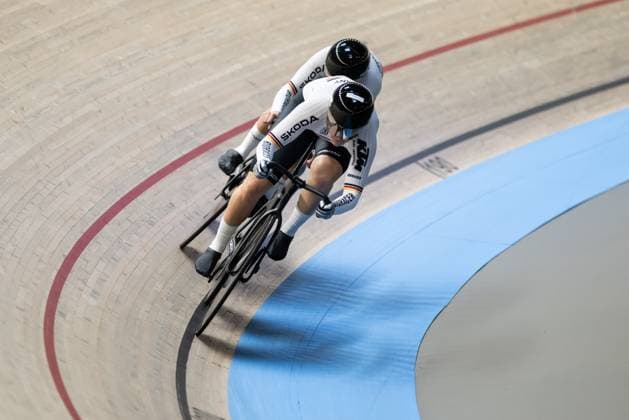 Track Cycling, UEC EUROPEAN CHAMPIONSHIPS, Women s Team Sprint Qualifying, 12 02 2025 FRIEDRICH Lea Sophie, SCHNEIDER Clara both GER Heusden Zolder Copyright: xMarcelxHilgerx