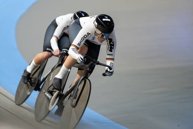 Track Cycling, UEC EUROPEAN CHAMPIONSHIPS, Women s Team Sprint Qualifying, 12 02 2025 FRIEDRICH Lea Sophie, SCHNEIDER Clara both GER Heusden Zolder Copyright: xMarcelxHilgerx