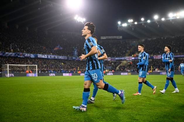 Club Brugge v Atalanta - UEFA Champions League BRUGGE, BELGIUM - FEBRUARY 12 : Jashari Ardon midfielder of Club Brugge before the game during the UEFA Champions League 2024 25 knockout phase play-off match first round between Club Brugge and Atalanta on February 12, 2025 in Brugge, Belgium, 12 02 2025 Brugge Belgium  Copyright: xPeterxDexVoechtx