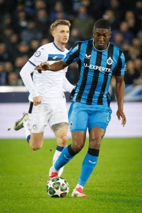 Club s Joel Ordonez pictured in action during a soccer game between Belgian soccer team Club Brugge KV and Italian club Atalanta Bergamo, on Wednesday 12 February 2025 in Brugge, in the first leg of the Knockout phase play-offs of the UEFA Champions League competition. KURTxDESPLENTER  x112322071x