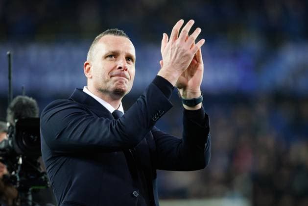 Club s head coach Nicky Hayen celebrates after winning a soccer game between Belgian soccer team Club Brugge KV and Italian club Atalanta Bergamo, on Wednesday 12 February 2025 in Brugge, in the first leg of the Knockout phase play-offs of the UEFA Champions League competition. KURTxDESPLENTER  x112326896x