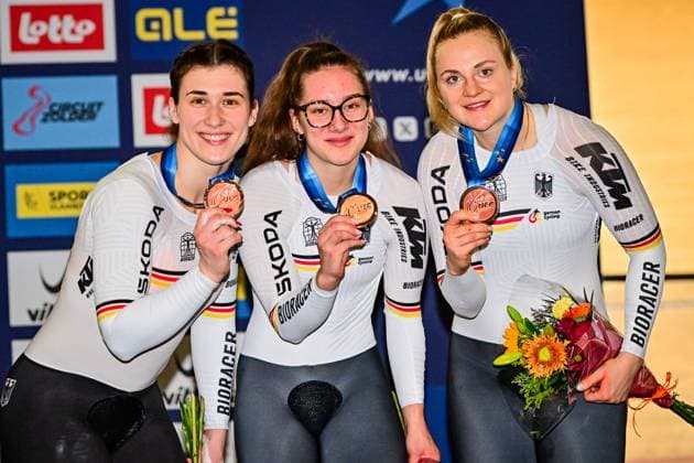 GRABOSCH Pauline Sophie FRIEDRICH Lea Sophie SCHNEIDER Bronze Track European Championships GRABOSCH Pauline Sophie FRIEDRICH Lea Sophie SCHNEIDER Bronze Team Sprint Track European Championships 2025 European Track Cycling Championships 2025 EuroTrack25 2025 UEC Track Elite European Championships , which will take place from February 12 to 16, 2025 at Sport Vlaanderen Heusden Zolder Velodroom Limburg in Heusden Zolder, Belgium