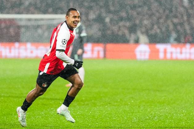 UEFA Champions League: Feyenoord v AC Milan Rotterdam - Igor Paixao of Feyenoord during the 1st leg of the knockout phase play-offs of new format of the Champions League 2024 2025. The match is set between Feyenoord and AC Milan at Stadion Feijenoord De Kuip on 12 February 2025 in Rotterdam, The Netherlands. Copyright: xYannickxVerhoevenx