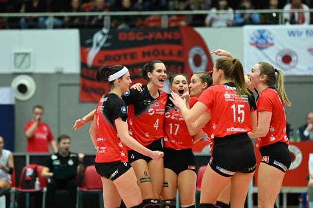 Nathalie Lemmens Dresdner SC, 4 Dresdner SC vs VfB Suhl Lotto Thueringen, 1 Volleyball Bundesliga Women, Season 2024 2025, 12 02 2025 Dresdner SC vs VfB Suhl Lotto Thueringen, 1 Volleyball Bundesliga Women, Season 2024 2025, 12 02 2025 Dresden Copyright: xEibner-Pressefoto xHoepnerx EP_PHR