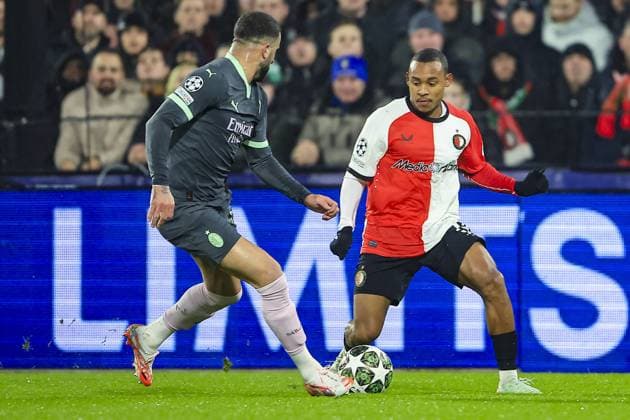 ROTTERDAM, 12-2-2025, Stadium de Kuip, Champions League, 2024 2025, Feyenoord - AC Milan, Feyenoord player Igor Paixao Feyenoord - AC Milan  x27830398x Copyright: