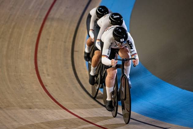 Germany UEC Track Cycling European Championships Heusden Zolder 2025 GRABOSCH Pauline Sophie FRIEDRICH Lea Sophie SCHNEIDER Clara GER Germany Landscape horizontal Landscape Event Event UEC Track Cycling European Championships 2025 Category Category Cycling Track Cycling European Championships Location Location Europe Belgium Heusden Zolder Discipline Team Sprint Category Elite Women Distance m Date Date 12 02 2025 Wednesday Day 1
