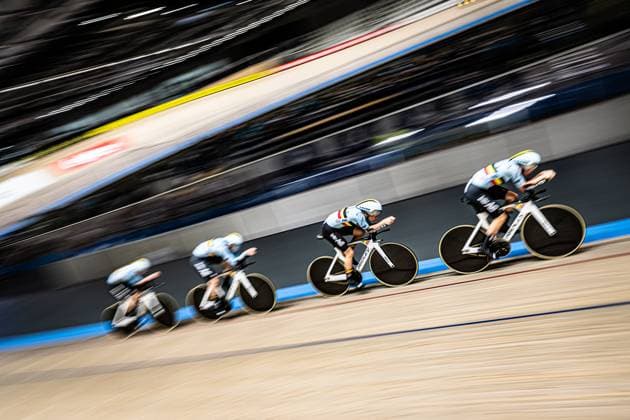 Belgium UEC Track Cycling European Championships Heusden Zolder 2025 DE CLERCQ Katrijn HESTERS Helene JOORIS Febe VANHOVE Marith BEL Belgium Landscape horizontal Landscape Event Event UEC Track Cycling European Championships 2025 Category Category Cycling Track Cycling European Championships Location Location Europe Belgium Heusden Zolder Discipline Team Pursuit Category Elite Women Distance 4000 m Date Date 12 02 2025 Wednesday Day 1