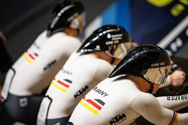Germany UEC Track Cycling European Championships Heusden Zolder 2025 SCHROTER Nik SPIEGEL Luca DÖRNBACH Maximilian GER Germany Landscape horizontal Landscape Event Event UEC Track Cycling European Championships 2025 Category Category Cycling Track Cycling European Championships Location Location Europe Belgium Heusden Zolder Discipline Team Sprint Category Elite Men Distance m Date Date 12 02 2025 Wednesday Day 1