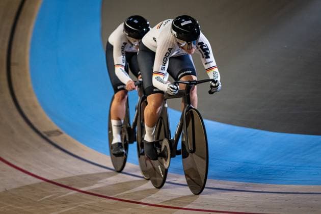 Germany UEC Track Cycling European Championships Heusden Zolder 2025 FRIEDRICH Lea Sophie SCHNEIDER Clara GER Germany Landscape horizontal Landscape Event Event UEC Track Cycling European Championships 2025 Category Category Cycling Track Cycling European Championships Location Location Europe Belgium Heusden Zolder Discipline Team Sprint Category Elite Women Distance m Date Date 12 02 2025 Wednesday Day 1