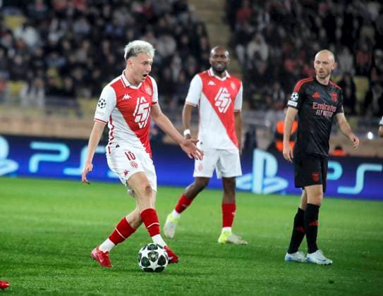 Foot Ligue des Champions Monaco Benfica PHOTOPQR NICE MATIN Dylan Meiffret ; Monaco ; 12 02 2025 ; Match de Ligue des Champions de football, l AS Monaco rencontre le SL Benfica a domicile au stade Louis II. ICI : 10 - Aleksandr Golovin - Monaco vs. Benfica - 12 February 2025 Monaco France  Copyright: xPHOTOPQR NICExMATIN MAXPPPxDylanxMeiffretx 20250212NIM6382 20250212NIM6382