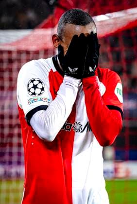 Feyenoord Rotterdam forwarder Igor Paixao during the match Feyenoord AC Milan at the Stadium De Kuip for the UEFA Champions League Knockout phase play offs1st leg season 2024 2025 in ROTTERDAM, Netherlands on 12 february 2025, photo by Marcel van Dorst EYE4images DeFodi Images Defodi 746 215391 Defodi-746