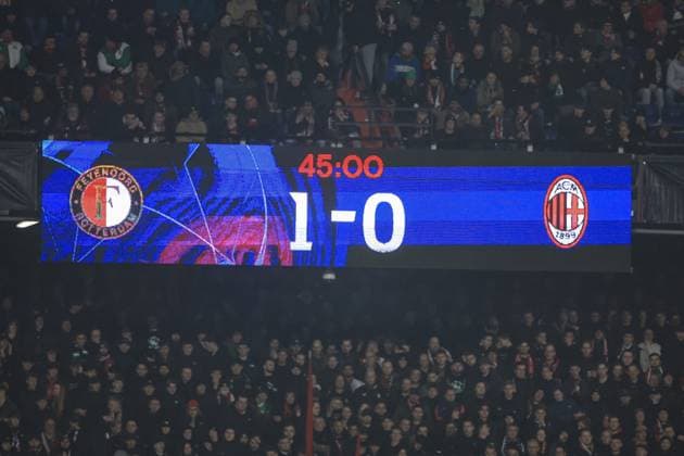 ROTTERDAM, 12-2-2025, Stadium de Kuip, Champions League, 2024 2025, Feyenoord - AC Milan, halftime score 1-0 Feyenoord - AC Milan  x27831089x Copyright: