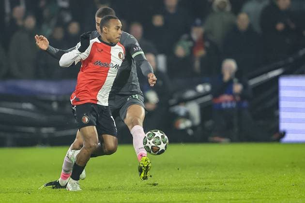 ROTTERDAM, 12-2-2025, Stadium de Kuip, Champions League, 2024 2025, Feyenoord - AC Milan, Feyenoord player Igor Paixao Feyenoord - AC Milan  x27831442x Copyright: