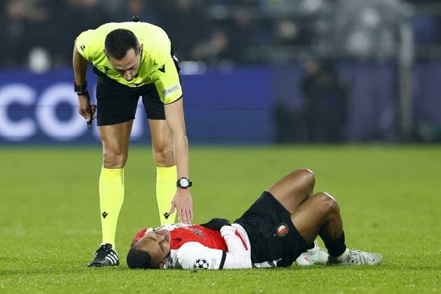 ROTTERDAM - Igor Paixao of Feyenoord during the UEFA Champions League playoff match between Feyenoord and AC Milan at Feyenoord Stadium de Kuip on Feb. 12, 2025 in Rotterdam, Netherlands. ANP SEM VAN DER WAL UEFA Champions League 2024 25 League Knockout Play-off First Leg 2024 25 xVIxANPxSportx xxANPxIVx 519826904 originalFilename: 519826904.jpg
