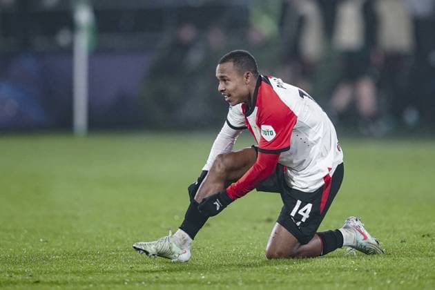 ROTTERDAM, 12-02-2025 , Stadium Feijenoord de Kuip , UEFA Champions League Knockout phase play-offs season 2024 2025 , match between Feyenoord and AC Milan , Feyenoord player Igor Paixao Feyenoord - AC Milan  x27831660x Copyright: