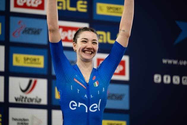 Track Cycling, UEC EUROPEAN CHAMPIONSHIPS, Women s Scratch Race, 12 02 2025 Martina Fidanza ITA Heusden Zolder Copyright: xMarcelxHilgerx