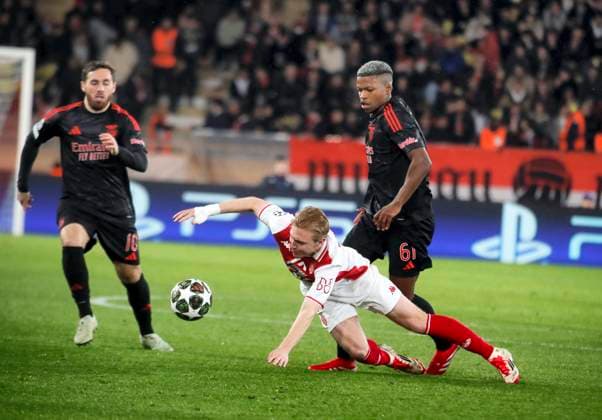 Foot Ligue des Champions Monaco Benfica PHOTOPQR NICE MATIN Dylan Meiffret ; Monaco ; 12 02 2025 ; Match de Ligue des Champions de football, l AS Monaco rencontre le SL Benfica a domicile au stade Louis II. ICI : 14 - Mika Biereth Monaco; 12 02 2025; Champions League football match, AS Monaco meets SL Benfica at home at the Stade Louis II. Monaco France  Copyright: xPHOTOPQR NICExMATIN MAXPPPxDylanxMeiffretx 20250212NIM6424 20250212NIM6424