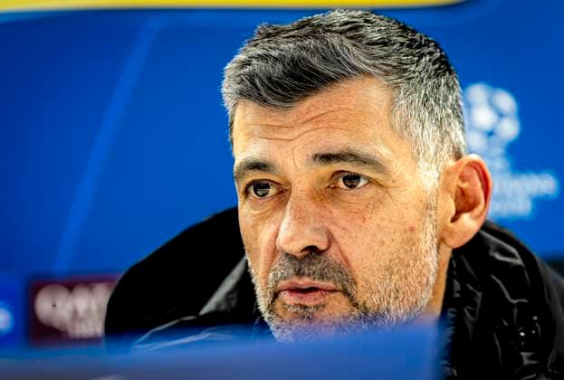AC Milan trainer Sergio Conceicao during te press conference after the match Feyenoord AC Milan at the Stadium De Kuip for the UEFA Champions League Knockout phase play offs1st leg season 2024 2025 in ROTTERDAM, Netherlands on 12 february 2025, photo by Marcel van Dorst EYE4images DeFodi Images Defodi 746 215461 Defodi-746