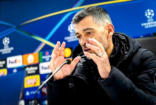 AC Milan trainer Sergio Conceicao during te press conference after the match Feyenoord AC Milan at the Stadium De Kuip for the UEFA Champions League Knockout phase play offs1st leg season 2024 2025 in ROTTERDAM, Netherlands on 12 february 2025, photo by Marcel van Dorst EYE4images DeFodi Images Defodi 746 215464 Defodi-746