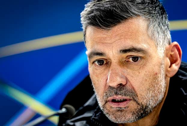 AC Milan trainer Sergio Conceicao during te press conference after the match Feyenoord AC Milan at the Stadium De Kuip for the UEFA Champions League Knockout phase play offs1st leg season 2024 2025 in ROTTERDAM, Netherlands on 12 february 2025, photo by Marcel van Dorst EYE4images DeFodi Images Defodi 746 215465 Defodi-746