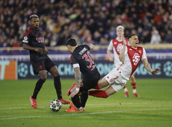 CALCIO - UEFA Champions League - AS Monaco vs Benfica Vanderson of AS Monaco during the Uefa Champions League first leg play offâ??s, football match between AS Monaco and SL Benfica. On 12 February 2025 at Louis II Stadium, Monaco. Photo Nderim Kaceli. Monaco  Copyright: xIPAxSport ABACAx