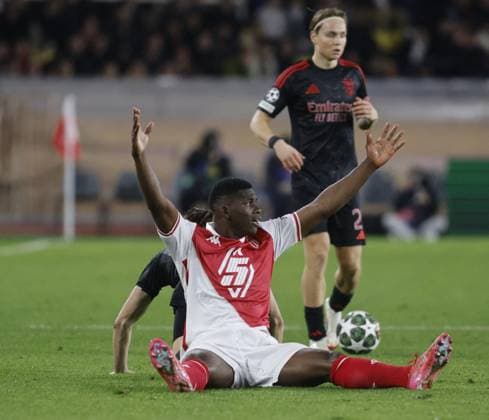 CALCIO - UEFA Champions League - AS Monaco vs Benfica Breel Embolo of AS Monaco during the Uefa Champions League first leg play offâ??s, football match between AS Monaco and SL Benfica. On 12 February 2025 at Louis II Stadium, Monaco. Photo Nderim Kaceli. Monaco  Copyright: xIPAxSport ABACAx