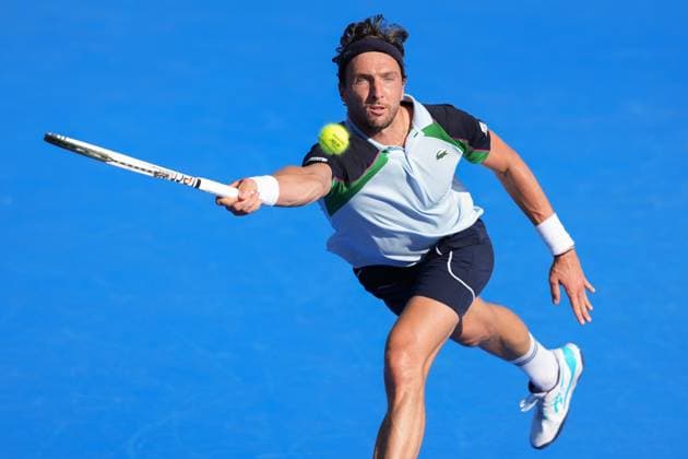 February, 12- Delray Beach, FL: Arthur Rinderknech(FRA) in action here during the 2025 Delray Beach Open held at the Delray Beach Tennis Center in Delray Beach Florida. Copyright: xAndrewxPatronx xMediaPunchx