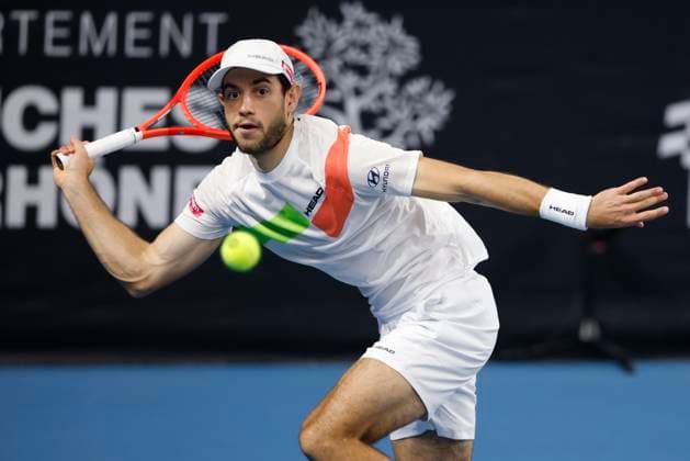 TENNIS OPEN 13 PHOTOPQR LA PROVENCE PENNANT Franck ; Marseille ; 13 02 2025 ; Tennis : OPEN 13 Provence 2025 au Palais des sports de Marseille Nuno BORGES (POR) Open 13 Provence at the Palais des Sports in Marseille on February 13, 2025 Marseille Marseille France  Copyright: xPHOTOPQR LAxPROVENCE MAXPPPxPENNANTxFranckx 20250213PVL7854 20250213PVL7854