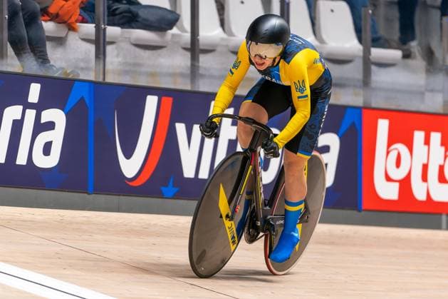2025-02-13 2025 UEC Track Elite European Championship, EM, Europameisterschaft Day Two HEUSDEN-ZOLDER, BELGIUM - FEBRUARY 13: Oleksandra Lohviniuk of Ukraine during Day Two of the 2025 UEC Track Elite European Championship at Circuit Zolder on February 13, 2025 in Heusden-Zolder, Belgium. (Photo by Joris Verwijst BSR Agency) Heusden-Zolder Belgium Content not available for redistribution in The Netherlands directly or indirectly through any third parties. Copyright: xBSRxAgencyx