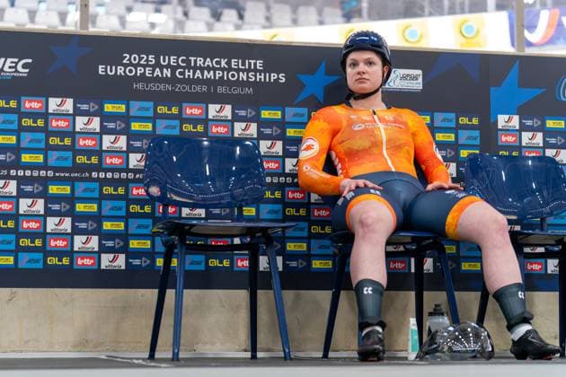 2025-02-13 2025 UEC Track Elite European Championship, EM, Europameisterschaft Day Two HEUSDEN-ZOLDER, BELGIUM - FEBRUARY 13: Steffie van der Peet of the Netherlands during Day Two of the 2025 UEC Track Elite European Championship at Circuit Zolder on February 13, 2025 in Heusden-Zolder, Belgium. (Photo by Joris Verwijst BSR Agency) Heusden-Zolder Belgium Content not available for redistribution in The Netherlands directly or indirectly through any third parties. Copyright: xBSRxAgencyx