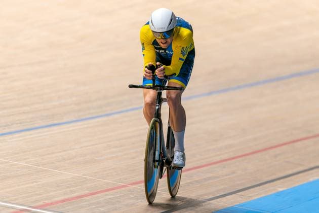 2025-02-13 2025 UEC Track Elite European Championship, EM, Europameisterschaft Day Two HEUSDEN-ZOLDER, BELGIUM - FEBRUARY 13: Roman Gladysh of Ukraine during Day Two of the 2025 UEC Track Elite European Championship at Circuit Zolder on February 13, 2025 in Heusden-Zolder, Belgium. (Photo by Joris Verwijst BSR Agency) Heusden-Zolder Belgium Content not available for redistribution in The Netherlands directly or indirectly through any third parties. Copyright: xBSRxAgencyx