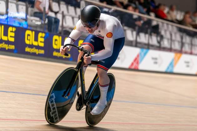 2025-02-13 2025 UEC Track Elite European Championship, EM, Europameisterschaft Day Two HEUSDEN-ZOLDER, BELGIUM - FEBRUARY 13: Lyall Craig of Great Britain during Day Two of the 2025 UEC Track Elite European Championship at Circuit Zolder on February 13, 2025 in Heusden-Zolder, Belgium. (Photo by Joris Verwijst BSR Agency) Heusden-Zolder Belgium Content not available for redistribution in The Netherlands directly or indirectly through any third parties. Copyright: xBSRxAgencyx
