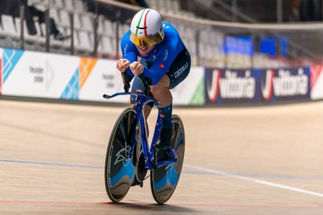 2025-02-13 2025 UEC Track Elite European Championship, EM, Europameisterschaft Day Two HEUSDEN-ZOLDER, BELGIUM - FEBRUARY 13: Stefano Minuta of Italy during Day Two of the 2025 UEC Track Elite European Championship at Circuit Zolder on February 13, 2025 in Heusden-Zolder, Belgium. (Photo by Joris Verwijst BSR Agency) Heusden-Zolder Belgium Content not available for redistribution in The Netherlands directly or indirectly through any third parties. Copyright: xBSRxAgencyx