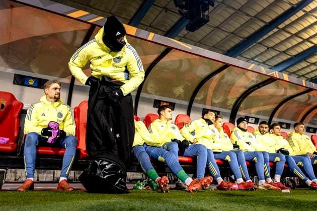 AFC Ajax Amsterdam forwarder Brian Brobbey during the match Union SG Ajax at the King Baudouin Stadium for the UEFA Europa League Knockout phase play offs 1st leg season 2024 2025 in BRUSSELS, Belgium on 13 february 2025, photo by Marcel van Dorst EYE4images DeFodi Images Defodi 746 215707 Defodi-746