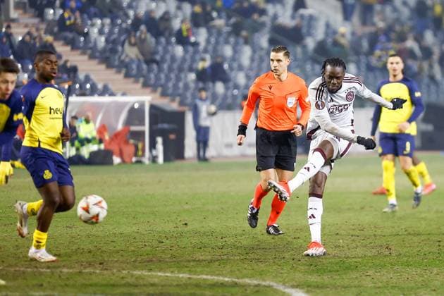 BRUSSELS, 13-02-2025, King Boudewijn Stadium, Europa League match first leg between Union Saint Gilloise and Ajax. Ajax player Bertrand Traore Union Saint Gilloise - Ajax  x27845698x Copyright: