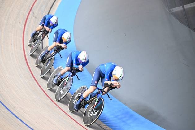 13-02-2025 European Championships Elite Track; Giornata 02; 2025, Italia; Boscaro, Davide; Favero, Renato; Galli, Niccolo; Lamon, Francesco; Zolder Velodromo; 