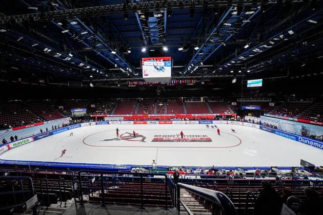 2025-02-14 - ISU World Tour Final 2024-2025 MILAN, ITALY - FEBRUARY 14: general view of the venue during the ISU World Tour Final 2024-2025 at the Unipol Forum Assago on February 14, 2025 in Milan, Italy Milan Unipol Forum Assago Italy Content not available for redistribution in The Netherlands directly or indirectly through any third parties. Copyright: xAndrexWeeningx